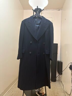 RALPH LAUREN DOUBLE RL RL BLACK TOP COAT SIZE M